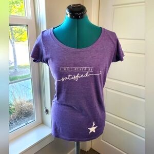 HAMILTON MUSICAL PURPLE SHORT SLEEVE T-SHIRT ANGELICA SCHUYLER QUOTE WOMEN M